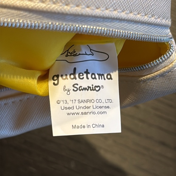 GUDETAMA Sunny Side Up Egg Makeup Pouch Coin Purse zipper anime chibi Lazy Egg - Picture 4 of 4